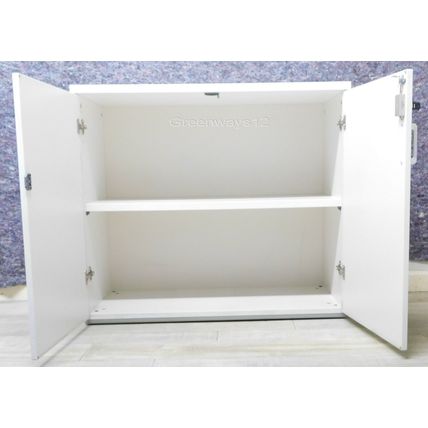 Actiu White Double Door Adjustable shelve Wooden Storage Cabinet