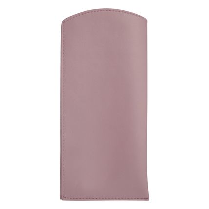 Regular Size Soft Faux Leather Reading Glasses Spectacle Case (Metallic Pink)