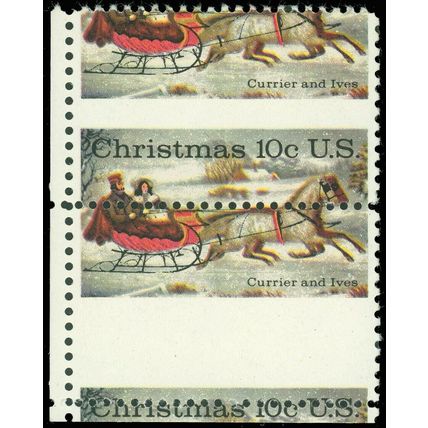 1551, 10¢ Scarce Perforation Shift Error PR Showing Gutter Mint NH * Stuart Katz