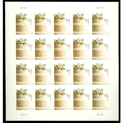 Wedding Cake Sheet of 20 U.S. Postage 65 Cent Stamps Scott 4602