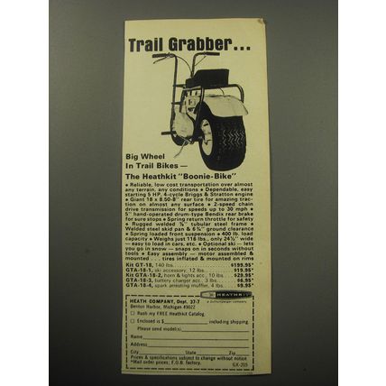 1970 Heathkit Boonie-Bike Ad - Trail Grabber