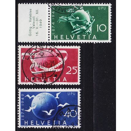 SCHWEIZ SWITZERLAND [1949] MiNr 0522-24 ( O/used ) [02] UPU