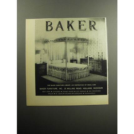 1957 Baker Bedroom Furniture Advertisement