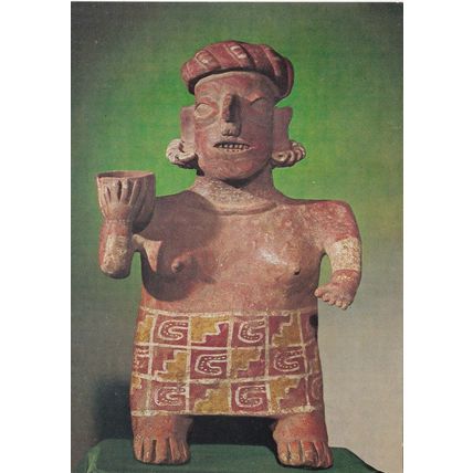 Common Woman painted Earthenware Mexico Postcard unused VGC