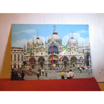ST. MARCUS BASILICA, VENEZIA, ITALY used vintage postcard. #