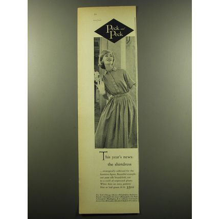 1959 Peck and Peck Shirtdress Advertisement - This year's news