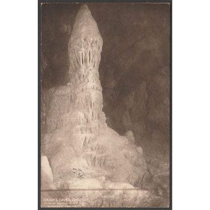 Pillar of Marble, Gough's Caves, Cheddar, Somerset, c.1910 - Gough Postcard