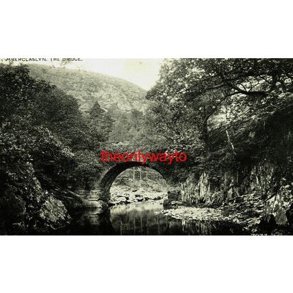 Aberglaslyn, The Bridge, Wales, 7073 Photochrom Grano, Postcard, 1925