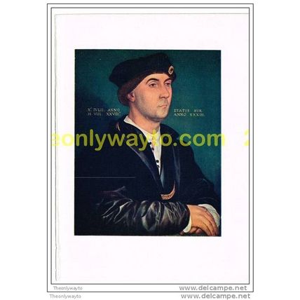 SIR RICHARD SOUTHWELL, c1536, HANS HOLBEIN, BOOK ILLUSTRATION c1920/30
