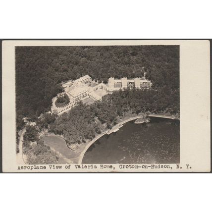 Aeroplane View of Valeria Home, Croton-on-Hudson, New York, 1933 - RPPC