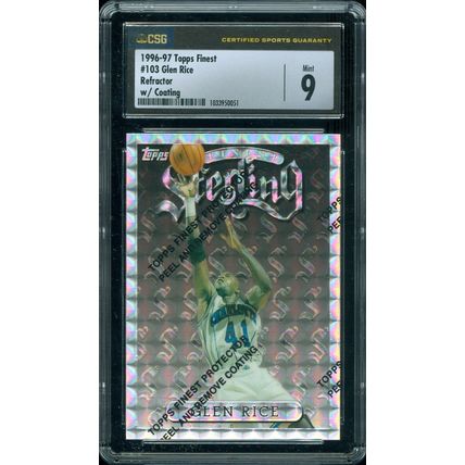 1996-97 Finest Refractors #103 Glen Rice S CSG 9 Mint