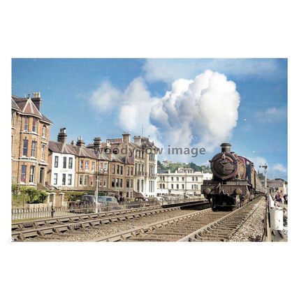 ptc9010 - Steam Locomotive No.6874 arrives at Dawlish Railway Stn. - print 6x4