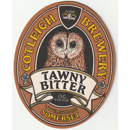 BEER MAT - COTLEIGH BREWERY - TAWNY BITTER - (Cat No 003) - (1987)