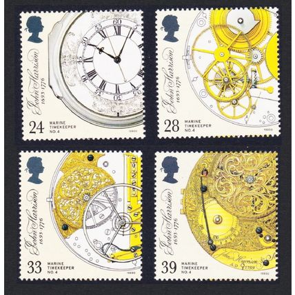 Great Britain Marine Chronometer Timekeeper 1993 MNH SG#1654-1657 Sc#1489-1492