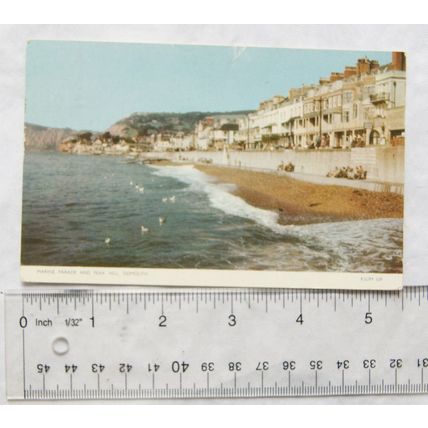 1957 postcard Sidmouth, Marine Parade & Peak Hill