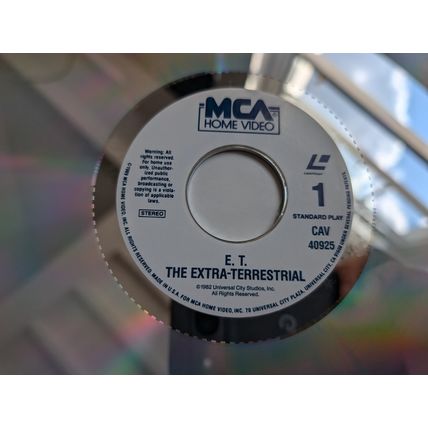 ET THE EXTRA TERRESTRIAL Steven Spielberg Laserdisc movie 12" LP boxed VGC film