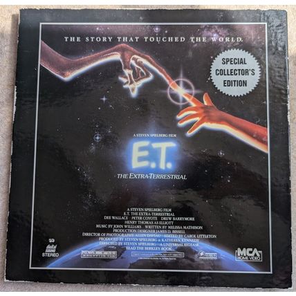 ET THE EXTRA TERRESTRIAL Steven Spielberg Laserdisc movie 12" LP boxed VGC film