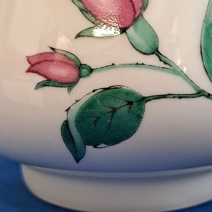 Vintage Easterling RADIANCE CREAMER Pink Rose 12oz Gold Trim Bavaria Germany