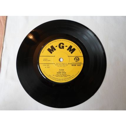 7" 1968 .BARRY RYAN .ELOISE . MGM 1442. LOVE I ALMOST FOUND YOU. VERY GOOD+
