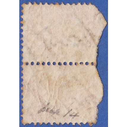 GB QV 1870 1/2d ROSE PLATE 14 BA CA SG49 GU VERTICAL PAIR CDS