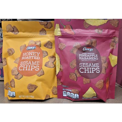 Clancy's Sesame Chips Honey Roasted & Pineapple Habanero 7oz 198g (2 Bags)