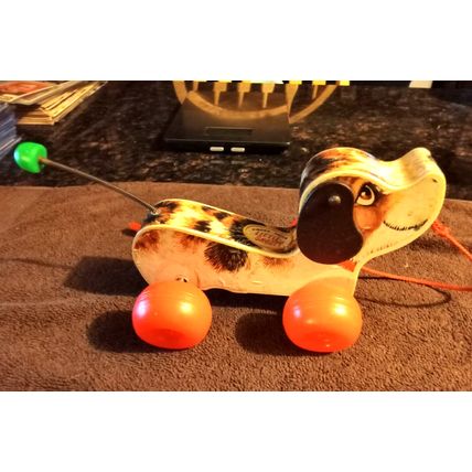 Old Vintage Original Fisher Price Little Snoopy # 2034 7 1/2" Long Working 1990