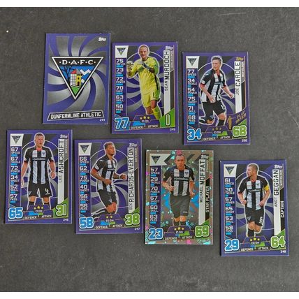 Lot x 7 DUNFERMLINE ATH 2016-17 Topps Match Attax SPFL Scottish Football Cards