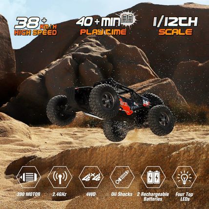 HAIBOXING Remote Control Car,1:12 Scale 4X4 RC Cars Protector 38+ KM/H Speed, 2.