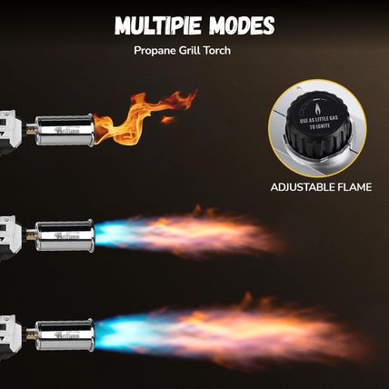 Powerful Grill Torch Gun | Propane Torch Gun, Adjustable Flamethrower | Blowtorc