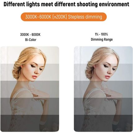 21Inch Ring Light with Tripod and Phone Holder, 3000K-6000K Dimmable Bi-Color LE