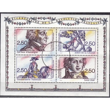 France 1991 Michel Bloc Feuillet 11 O Cote (2008) 5.00 € Bicentenaire Révolution