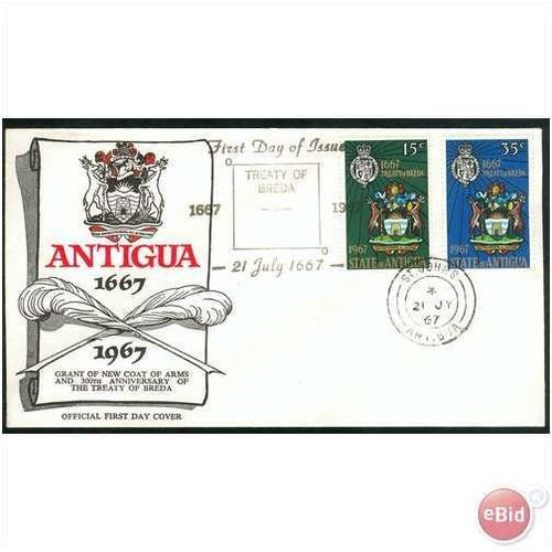 Antigua & Barbuda FDC 1967 - SG 206/207 - Treaty Of Breda