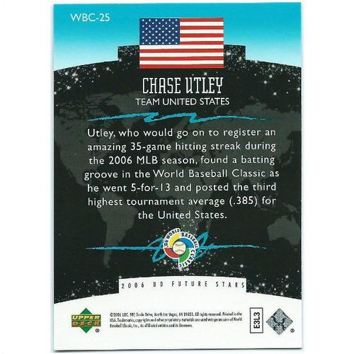 2006 Upper Deck Future Stars Wolrd Future Stars - #WBC-25 - Chase Utley