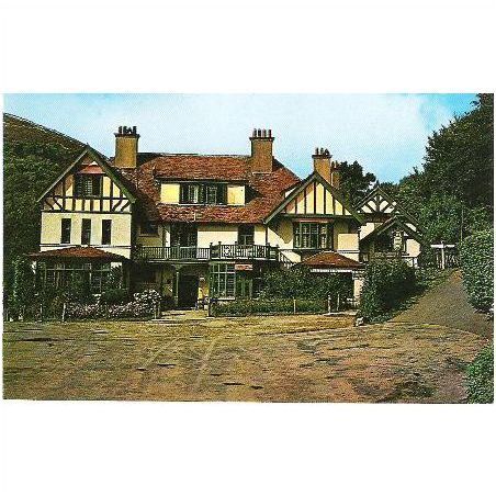 Heddon's Mouth, Devon - Hunters Inn, Exmoor - Plastichrome postcard c.1960s