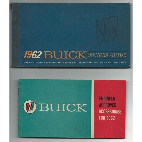 1962 BUICK owners guide and accessories booklet