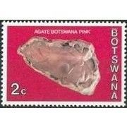 Botswana QEII 1974 Minerals 2c Agate Pink Unmounted Mint NHM SG 323 Sc 115 stamp