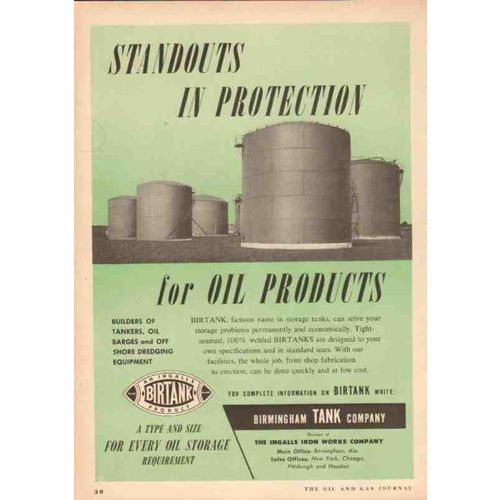 birmingham tank company 1953 birtank protection oil product vintage ad