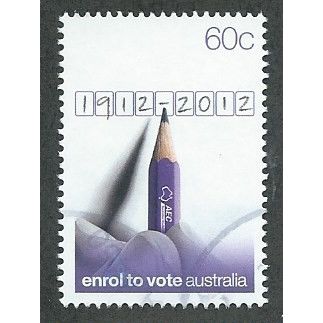 AUS 2012 60c 'ENROL TO VOTE' FINE USED (EBID42-682)