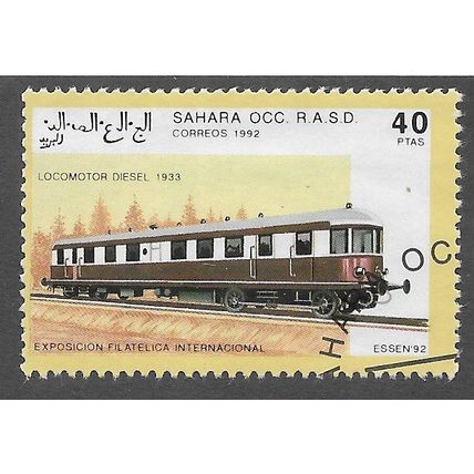 1992 40PTS 'SAHARA OCC. - TRAINS' C.T.O FINE USED (EBID75-984)