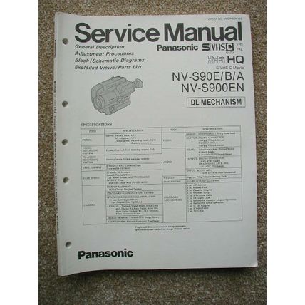Panasonic NV-S90E / B / A , NV-S900EN Service manual