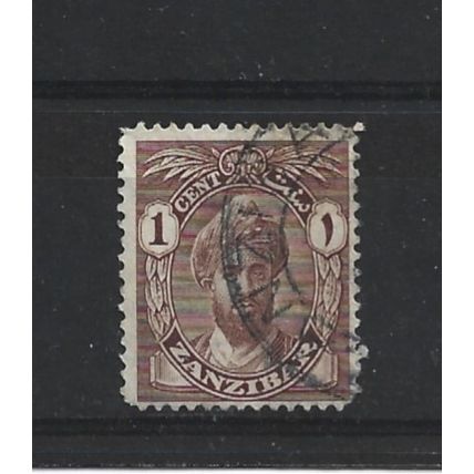 Zanzibar.SG299 1c Sultan Khalifa bin Harub (Brown).Fine Used.Jul24h