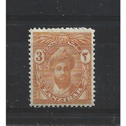 Zanzibar.SG300 3c Sultan Khalifa bin Harub (Orange-Yellow).Mounted Mint.Jul24a