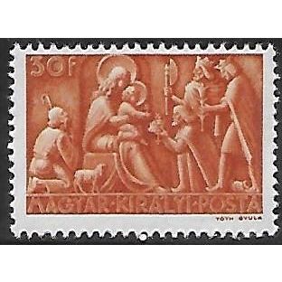 Mi 744: 30 f. brown-orange Christmas: Adoration of the Magi, wmk. X A1