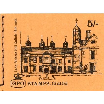 GB 1969 5/- Booklet HP28 April - House - Long Melford Hall unmounted mint