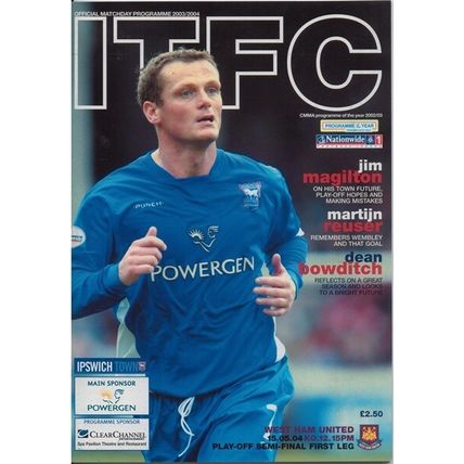 IPSWICH TOWN v WEST HAM UTD PREMIER LEAGUE 2001