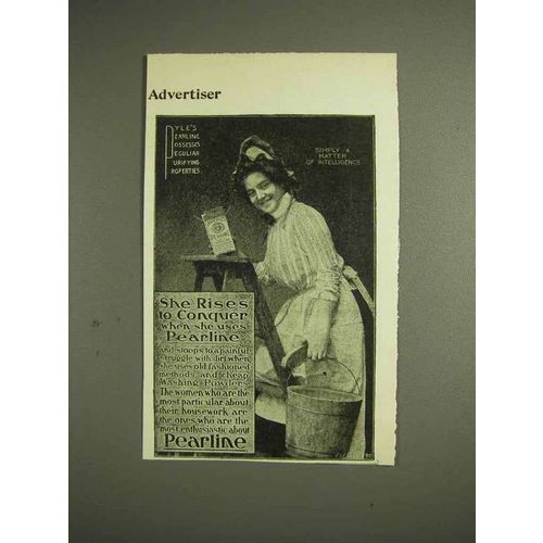 1904 Pearline Detergent Ad - She Rises to Conquer