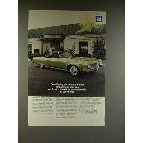 1971 Oldsmobile Ninety-Eight Car Ad - Comfortable