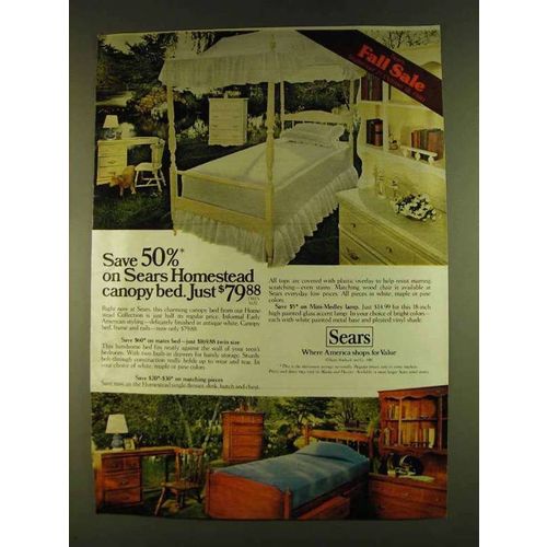 1980 Sears Homestead Canopy Bed Ad