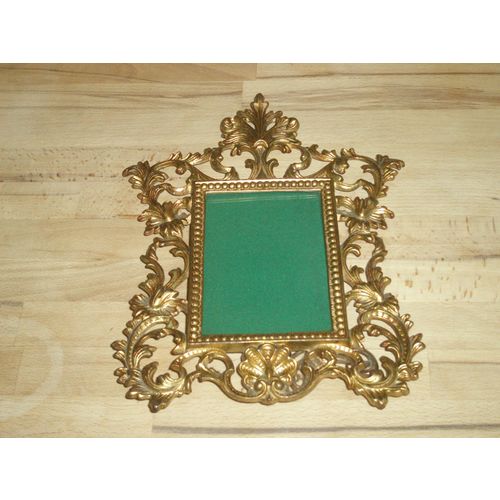 Antique Gilt Metal Rococo Style Photo Frame