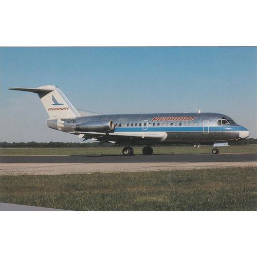 Piedmont Airlines Fokker F28 1000 Civil Aviation Postcard (A19879)